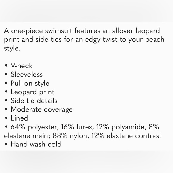 NWT $190R. Bond by Bond-Eye Def Leopard In The Loop 1-Piece Swimsuit. XS - Picture 11 of 12